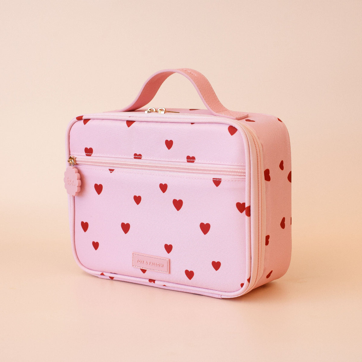 Angled view of Little Hearts Mini Lunch Bag