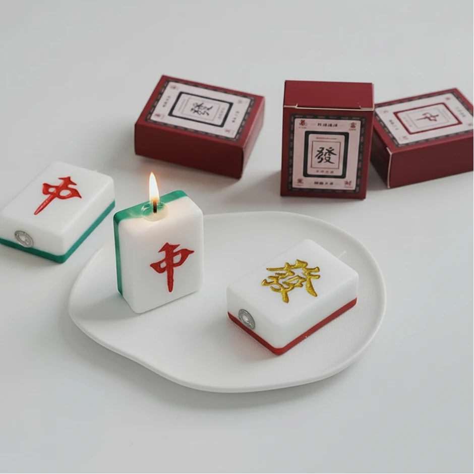 Product image of Mini Mahjong Tile Scented Soy Candle