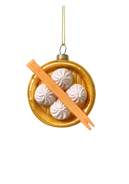 " Dim sum " Asia Series Glass Hanging Ornament