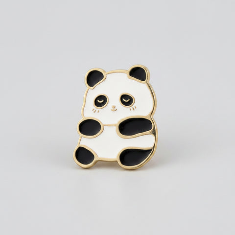 " Panda Gold " Enamel Pins