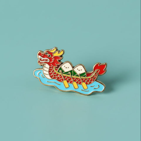 " Dragon Boat Dumpling " Enamel Pins