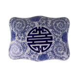 Blue & White Double Happiness Ceramic Trinket Box