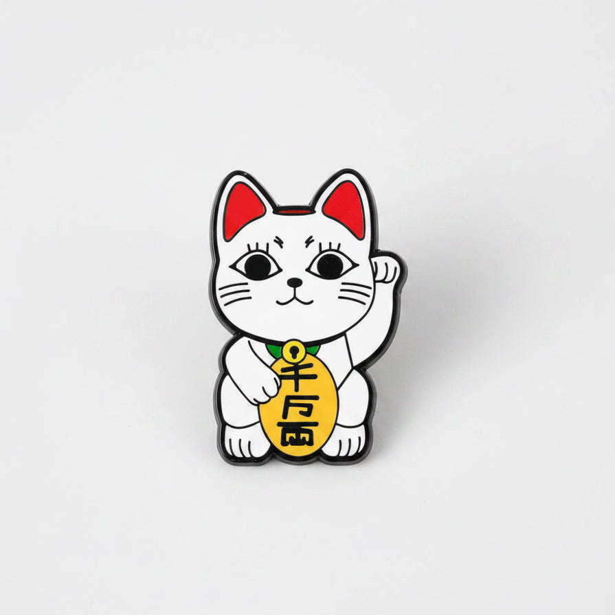 " Turbo Granny Lucky Cat " Enamel Pins