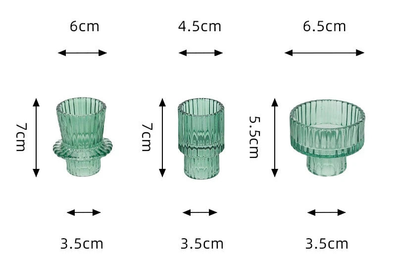 Reversible Glass Candleholder - Thorn and Burrow