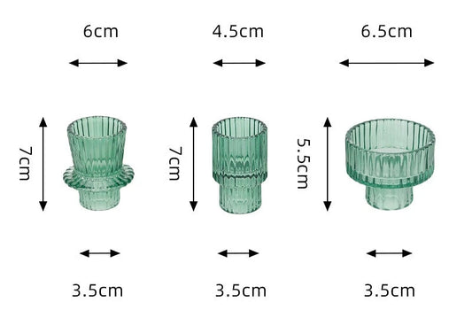 Reversible Glass Candleholder - Thorn and Burrow