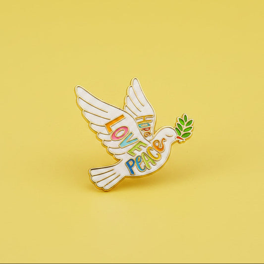 " Peace Bird " Enamel Pins
