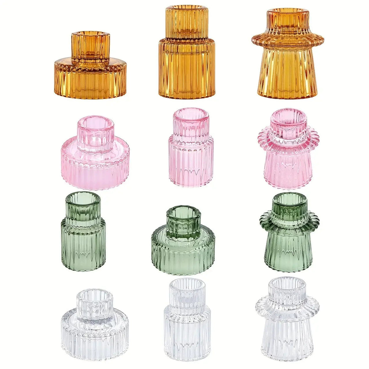 Reversible Glass Candleholder - Thorn and Burrow