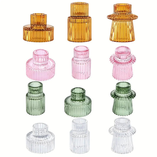 Reversible Glass Candleholder - Thorn and Burrow
