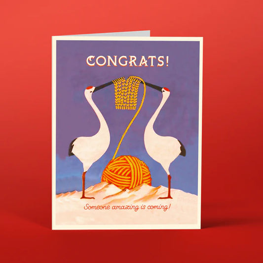 Product image of Storks Weaving Baby Card