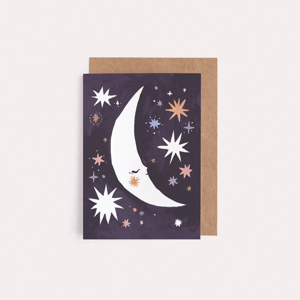 SLEEPING MOON MINI CARD