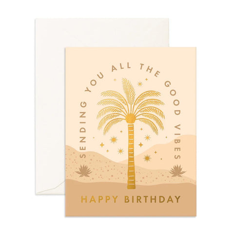 " Birthday Vibes Palm " Card