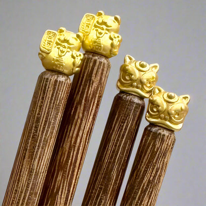 Product image of Lion & Lucky Cat Wooden Chopsticks