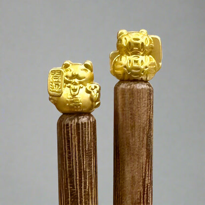 Product image of Lion & Lucky Cat Wooden Chopsticks