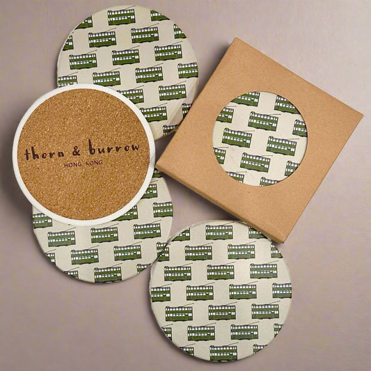 Product image of HK Icons Tram Ceramic Coasters - Set of 4
