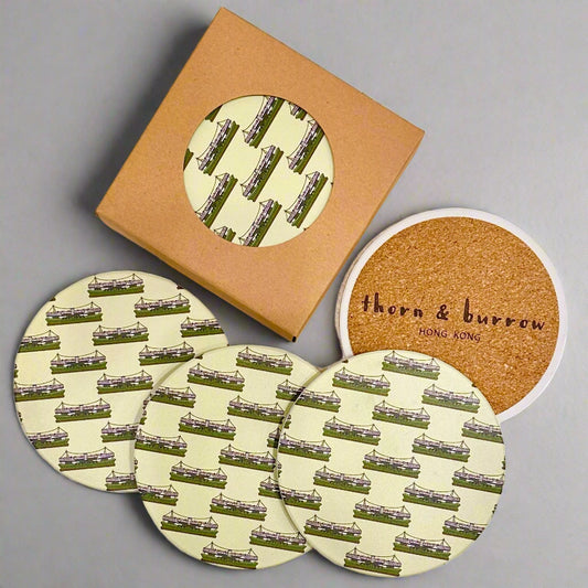 HK Icons Star Ferry Ceramic Coasters - Set of 4 - Thorn and Burrow