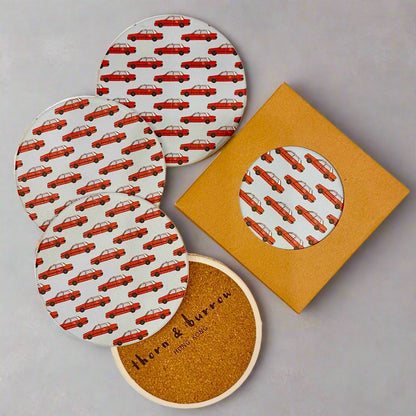HK Icons Taxi Ceramic Coasters - Set of 4 - Thorn and Burrow