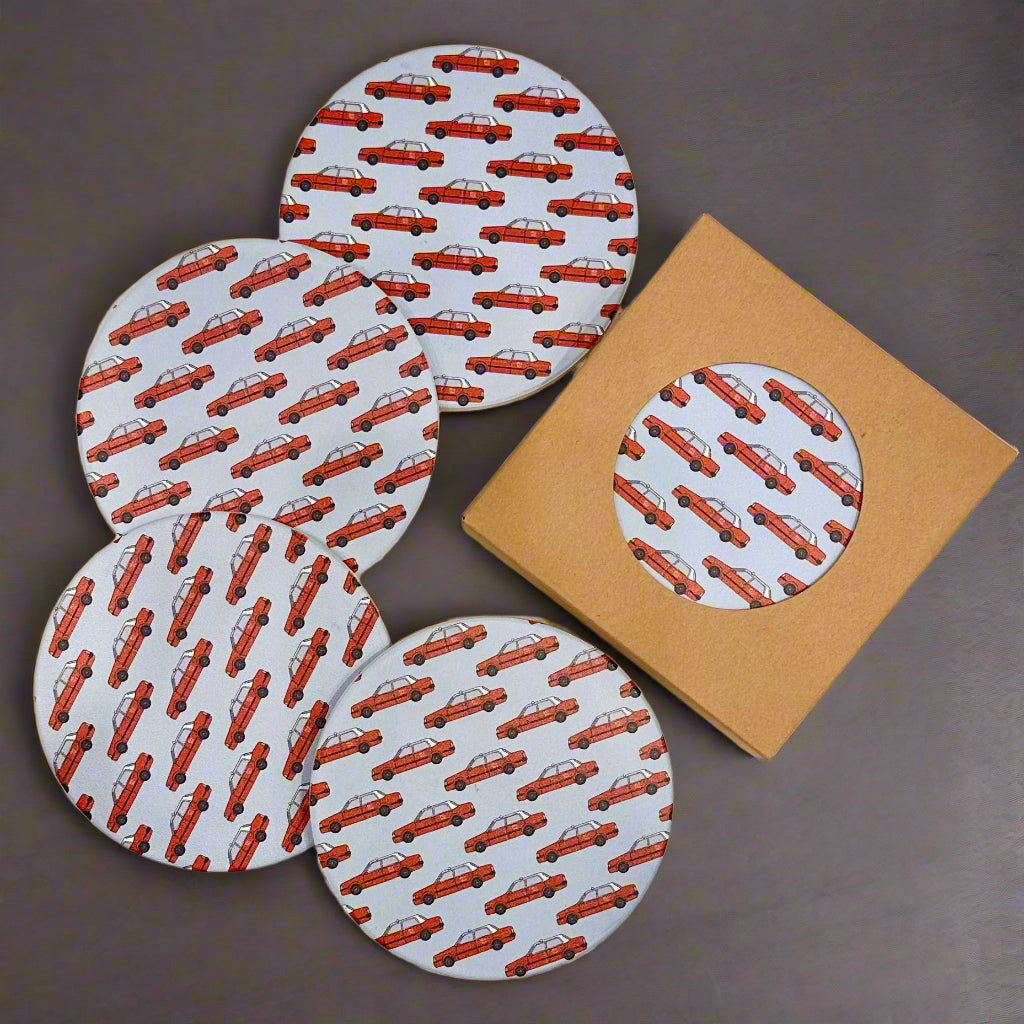 HK Icons Taxi Ceramic Coasters - Set of 4 - Thorn and Burrow