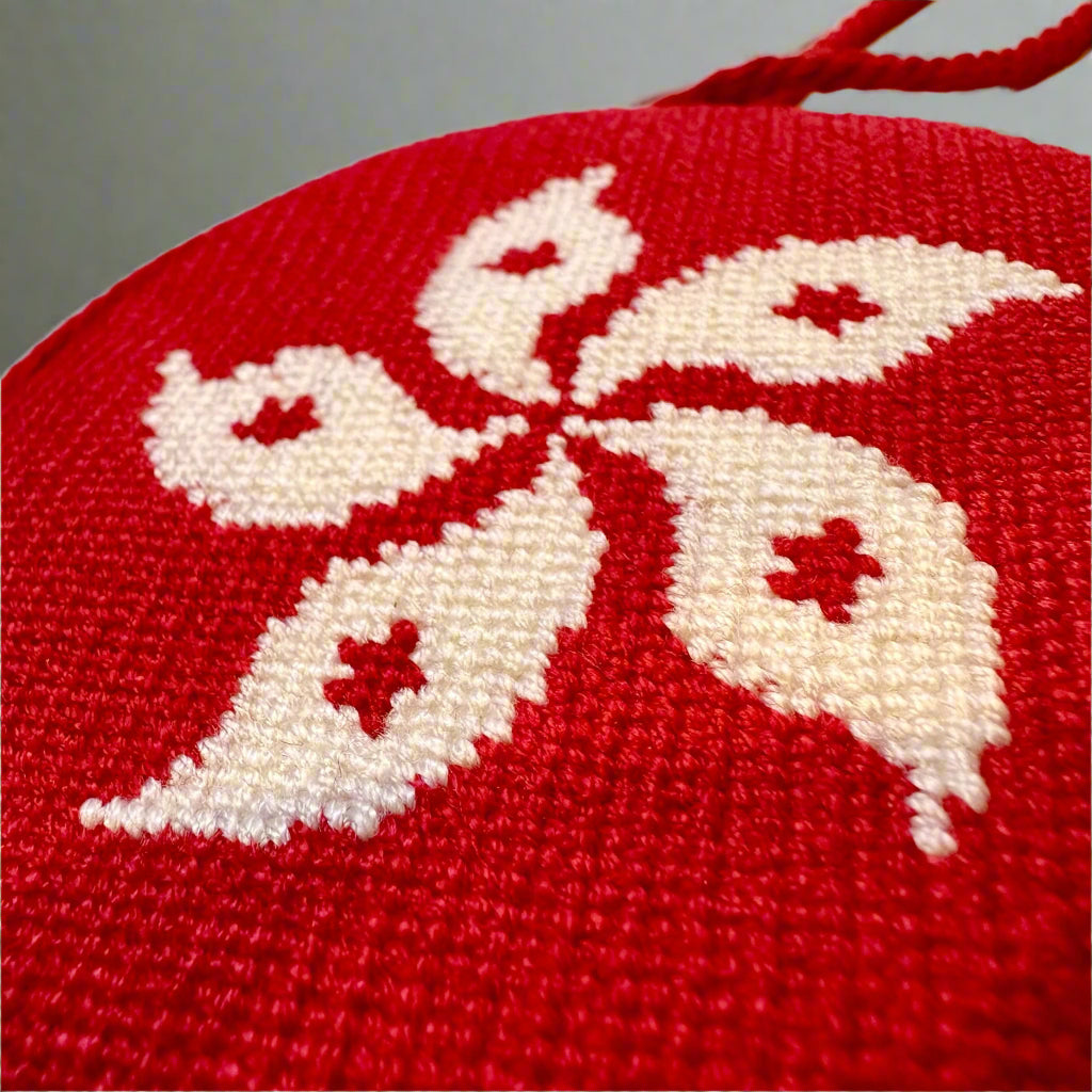 Product image of Hong Kong Bauhinia Needlepoint Ornament