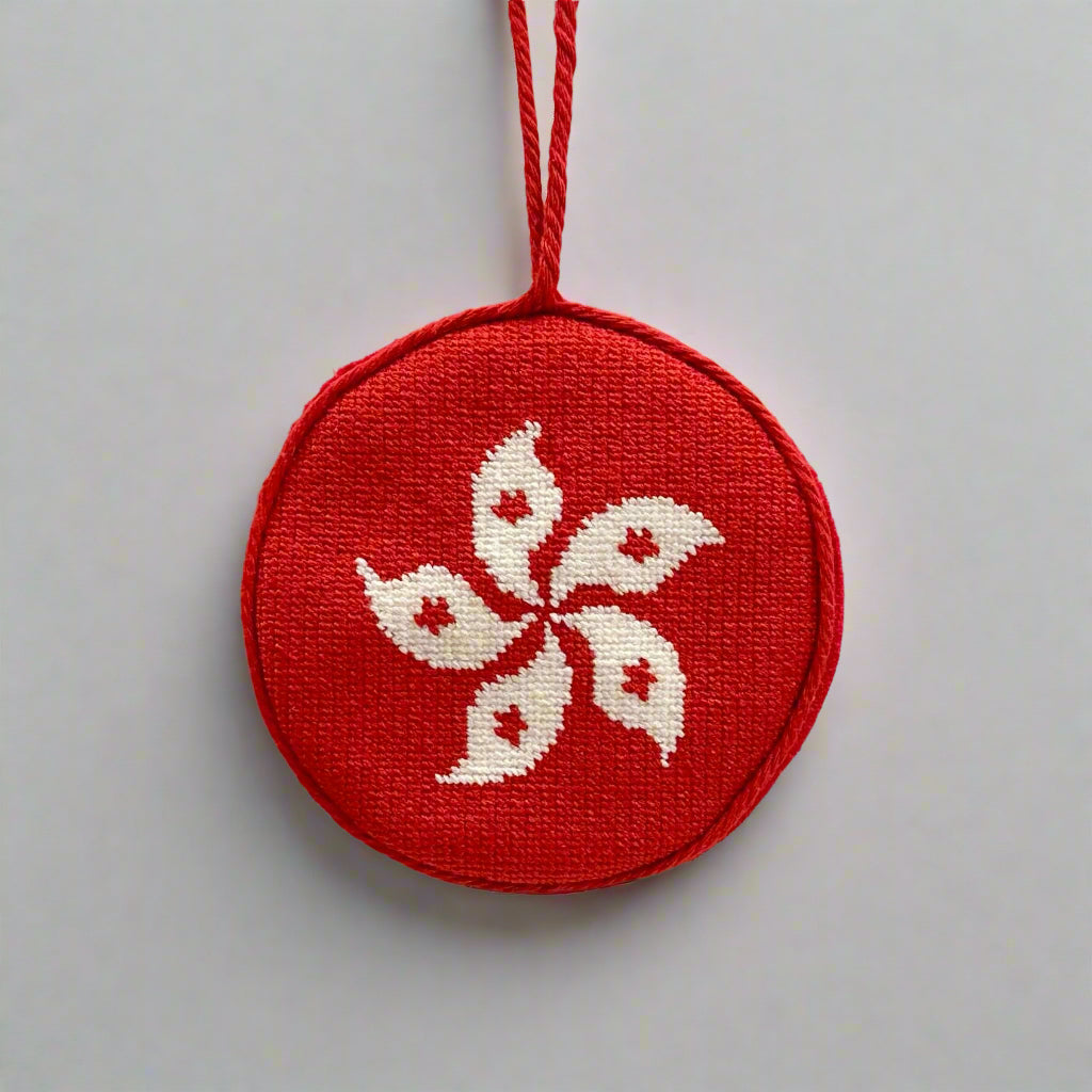 Product image of Hong Kong Bauhinia Needlepoint Ornament
