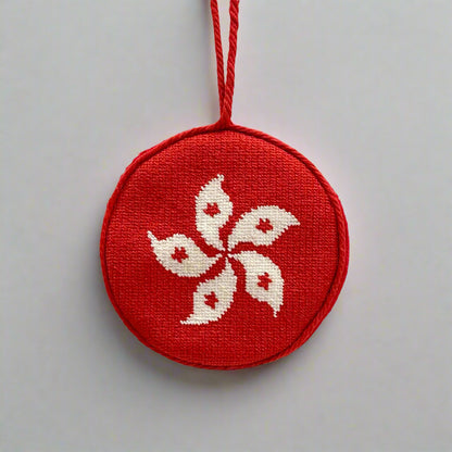 Product image of Hong Kong Bauhinia Needlepoint Ornament