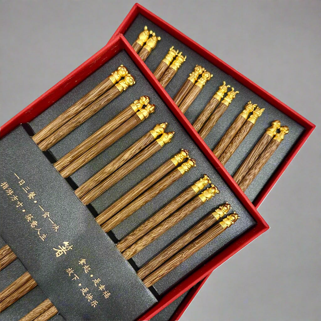 Zodiac Wooden Chopsticks - Thorn and Burrow
