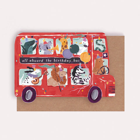 PARTY BUS KIDS BIRTHDAY CARD