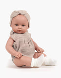 Minikane Yaëlle, Bambinis 47cm doll dressed in her Charlotte outfit in beige cotton gauze