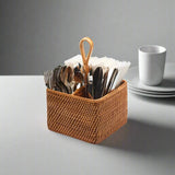 Woven Rattan Cutlery Basket Collection