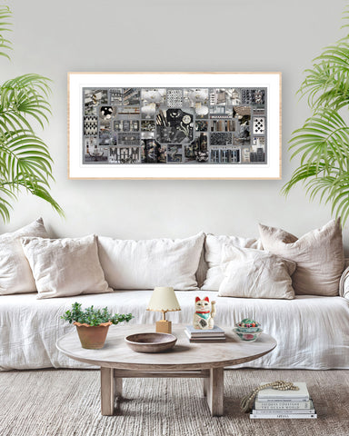 Chinese Lattice In Monochrome Limited Edition Artwork