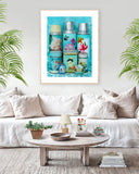 Still Life in Turquoise & A Pop of Pink