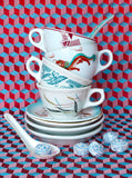 Still Life in Jade & Ruby Red