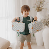 " Sage Check " Large Lunch Bag