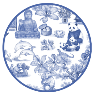 Hong Kong Chinoiserie Coasters - Set of 4 - Thorn and Burrow