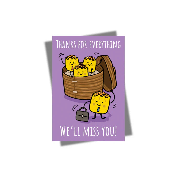 GREETING CARD: LEAVING- THANKS FOR EVERYTHING