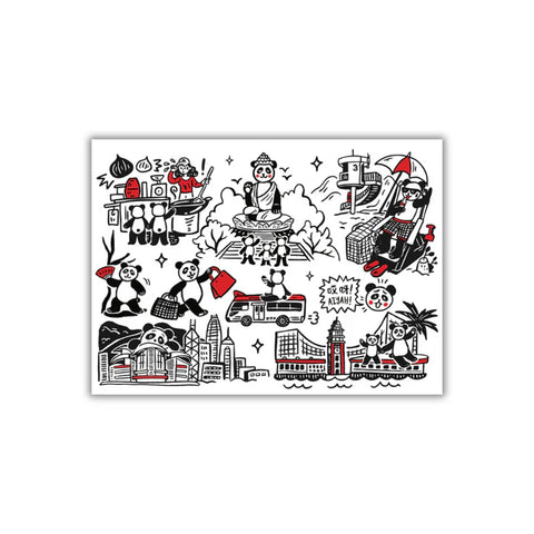 Hong Kong Pandas Magnet