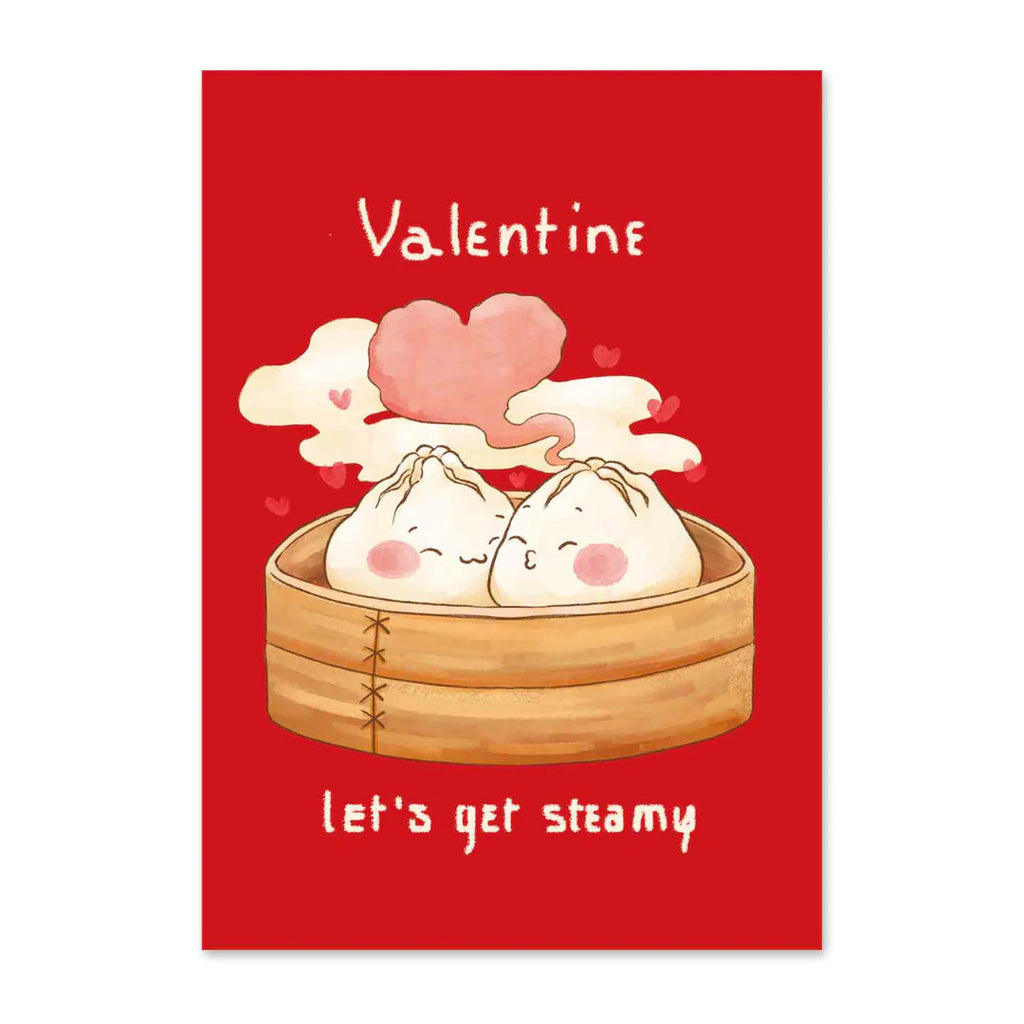 " A4 Greeting Card: Steamy Valentine's " Card