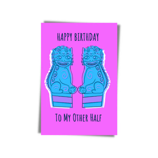 Product image of GREETING CARD: HAPPY BIRTHDAY- FOO DOG