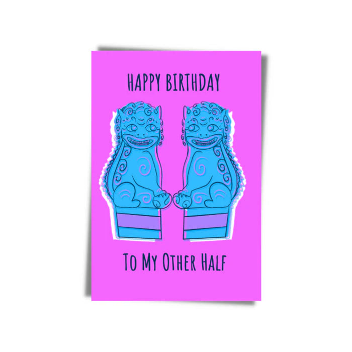 GREETING CARD: HAPPY BIRTHDAY- FOO DOG