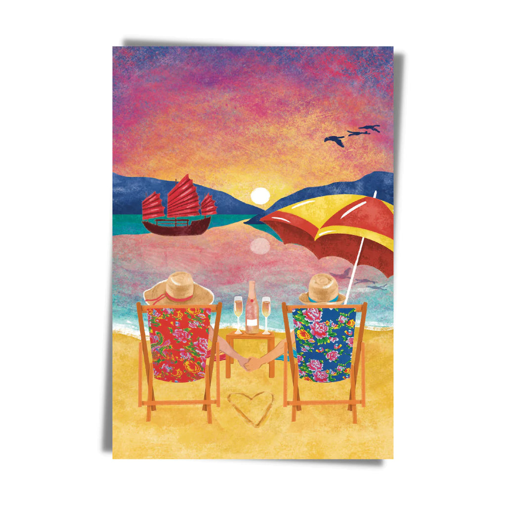Beach Couple Card