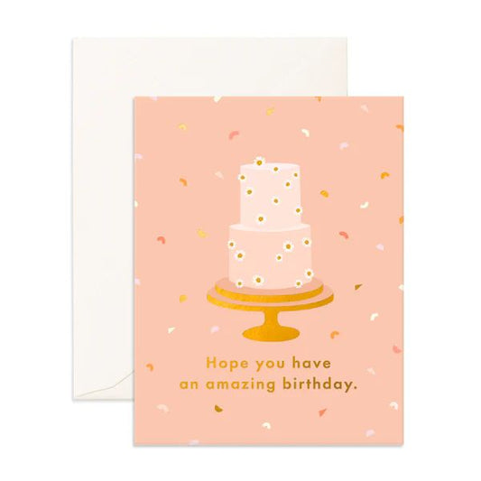 " Birthday Cake Daisies " Greeting Card
