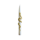 Limited Edition Gold Snake Tapered Candlestick