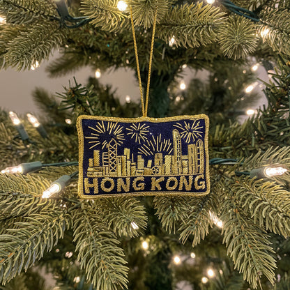 Product image of EMBROIDERED ORNAMENT : Hong Kong Skyline Fireworks