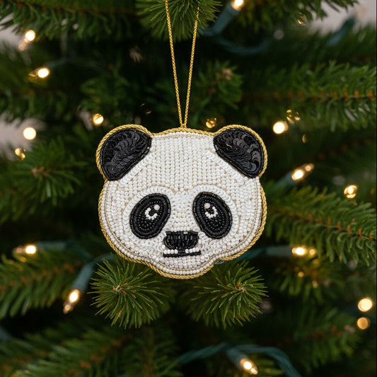 EMBROIDERED ORNAMENT : Panda - Thorn and Burrow