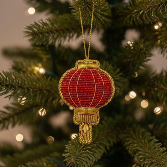 EMBROIDERED ORNAMENT : Lantern - Thorn and Burrow