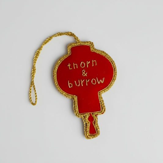 EMBROIDERED ORNAMENT : Lantern - Thorn and Burrow