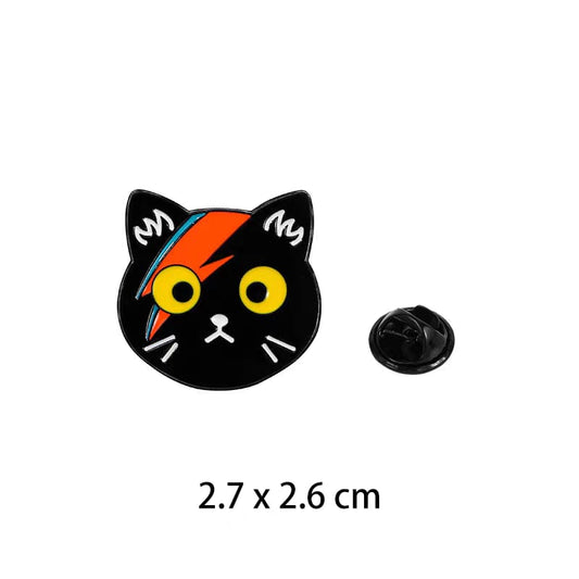 " Black Cat " Enamel Pins