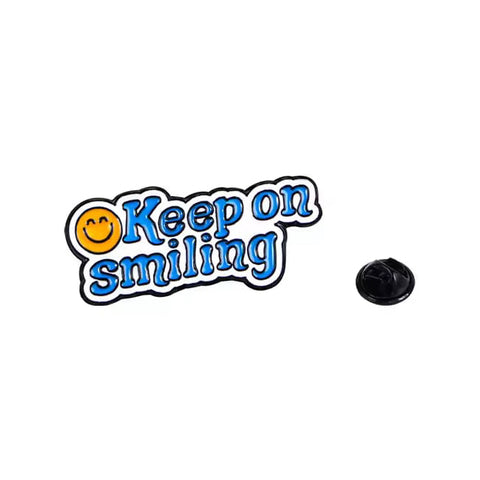 " Keep On Smiling " Enamel Pins - Thorn and Burrow