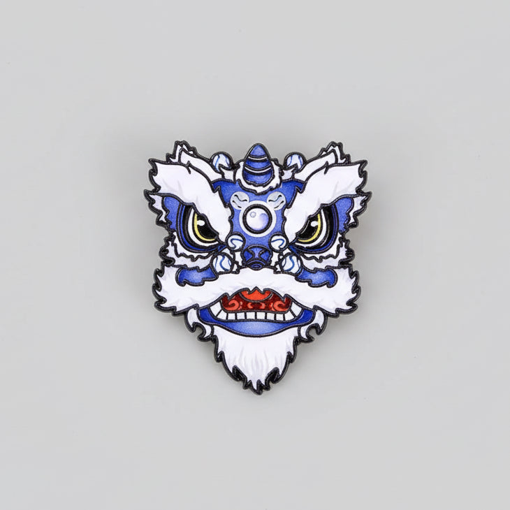 " CNY Lion Blue " Enamel Pins