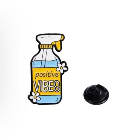 " Positive Vibes " Enamel Pins - Thorn and Burrow