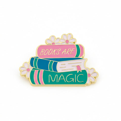 " Books Are Magic " Enamel Pins